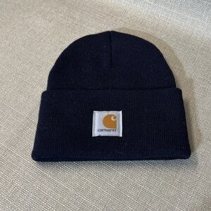 Carhartt Navy Blue Beanie A18 One Size Unisex Winter Hat Like New